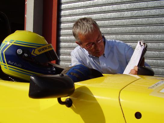 Noel With Race Engineer Terry Russell - Val de Vienne France 2006